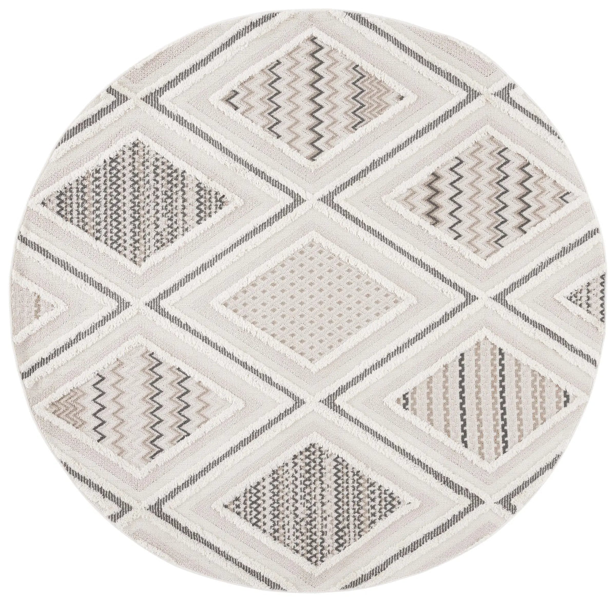 Safavieh Urban 6'-7" x 6'-7" Rug in Grey / Ivory