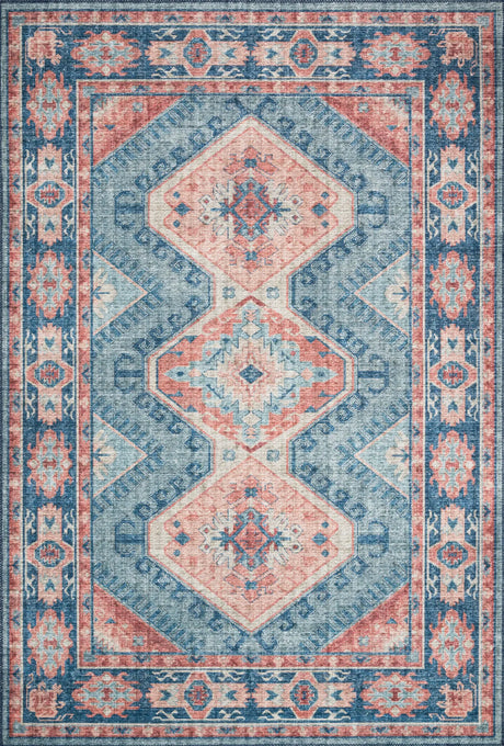Loloi Skye Sky-03 Turquoise/Terracotta Rugs - main flat