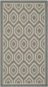 Safavieh Courtyard 2'-0" x 3'-7" Rug in Anthracite / Beige