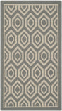 Safavieh Courtyard 2'-0" x 3'-7" Rug in Anthracite / Beige