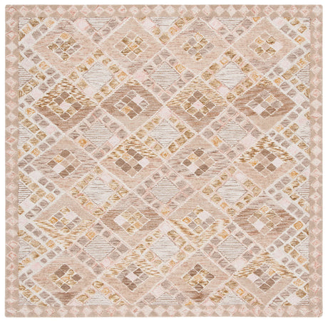 Safavieh Soho 6'-0" x 6'-0" Rug in Pink / Taupe