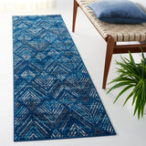 Safavieh Amsterdam 2'-3" x 8'-0" Rug in Navy / Aqua