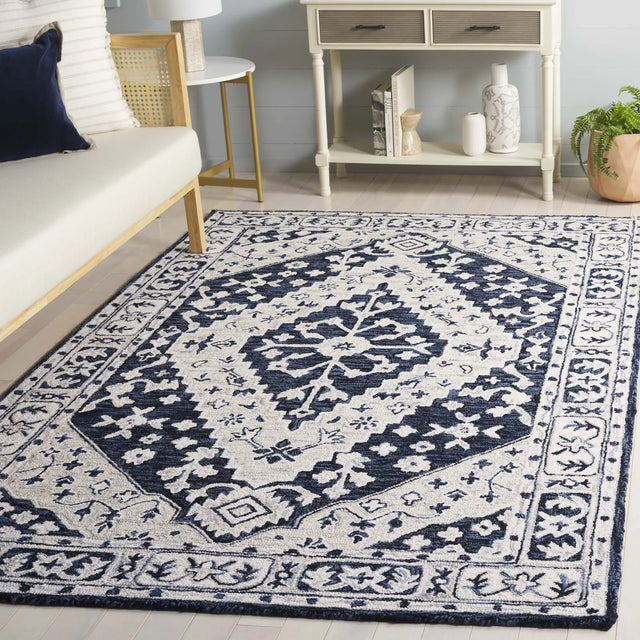 Safavieh Metro 4'-0" x 6'-0" Rug in Navy / Ivory