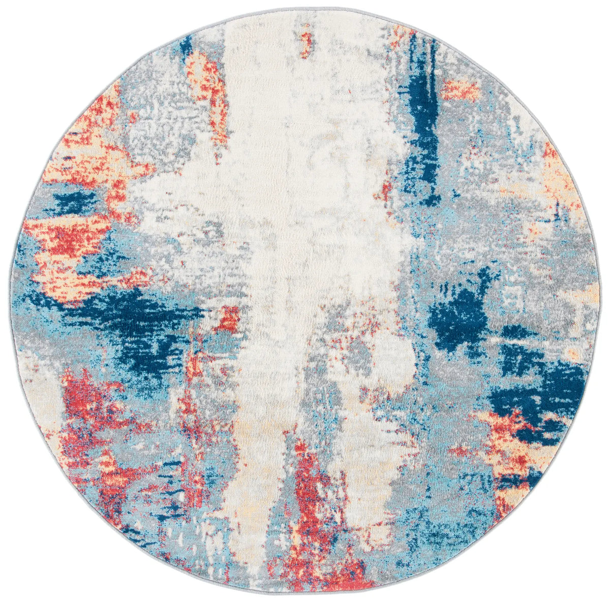 Safavieh Jasper 100 5'-0" x 5'-0" Rug in Grey / Red