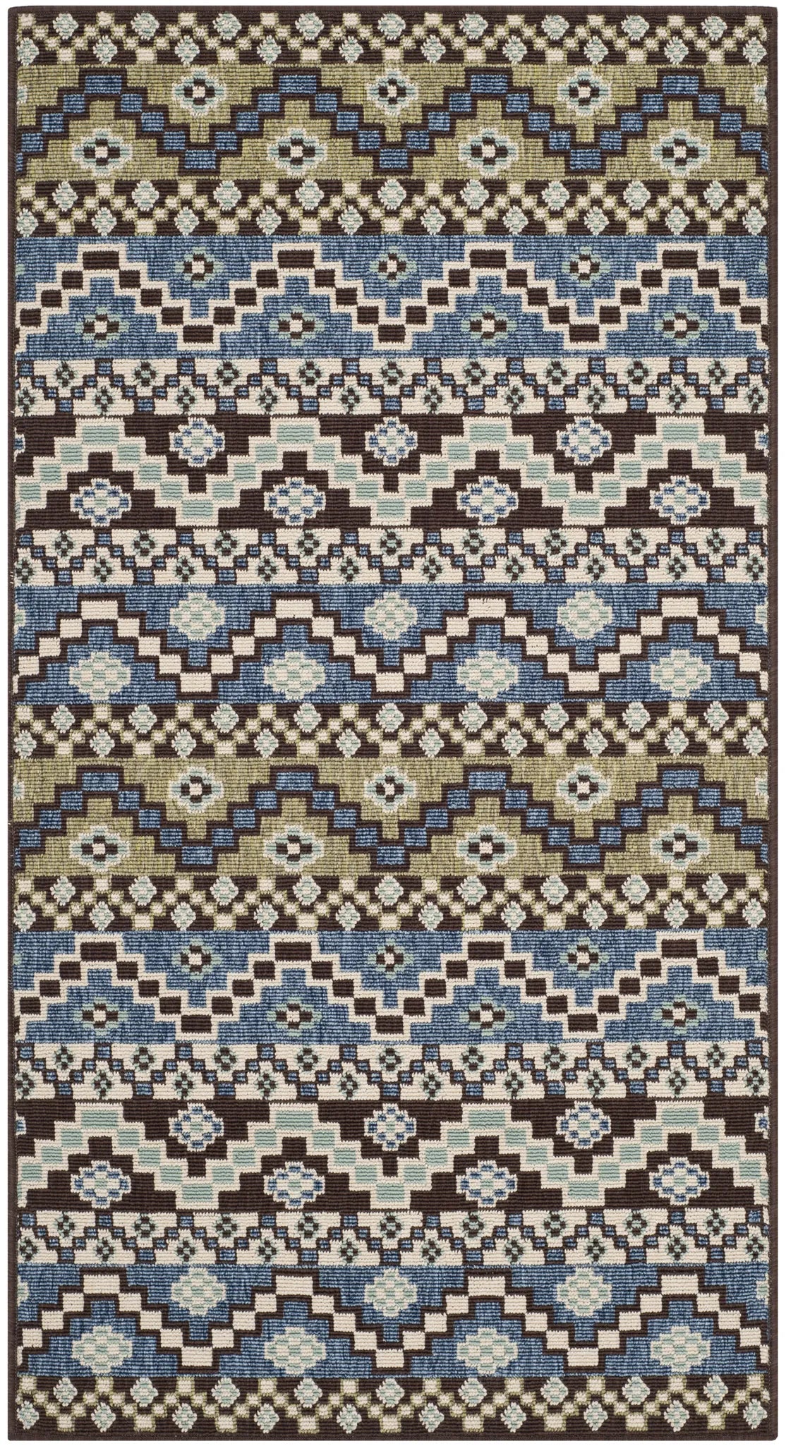 Safavieh Veranda 2'-7" x 5'-0" Rug in Blue / Creme