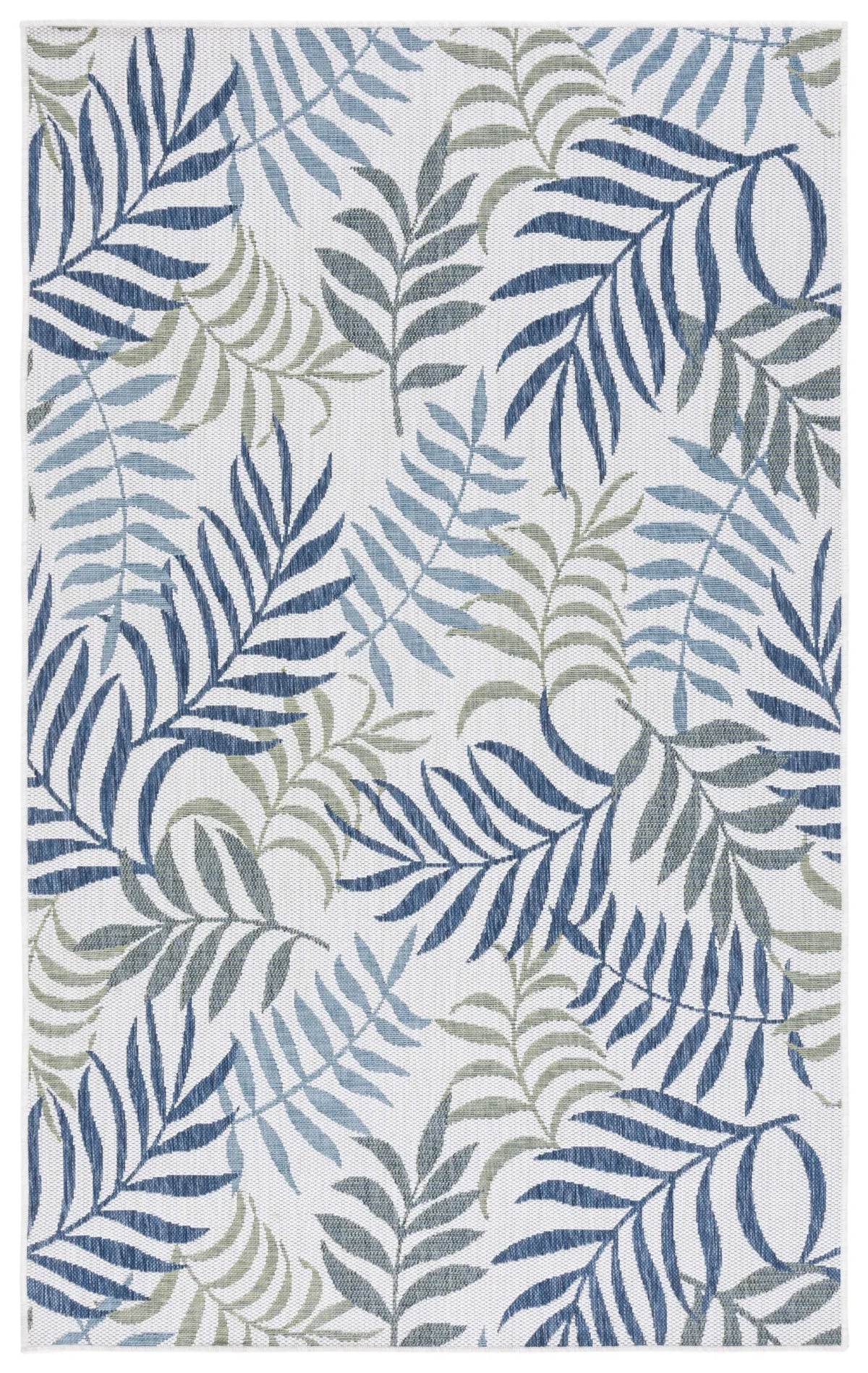 Safavieh Courtyard 4'-0" x 5'-7" Rug in Beige / Green Blue
