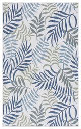 Safavieh Courtyard 4'-0" x 5'-7" Rug in Beige / Green Blue