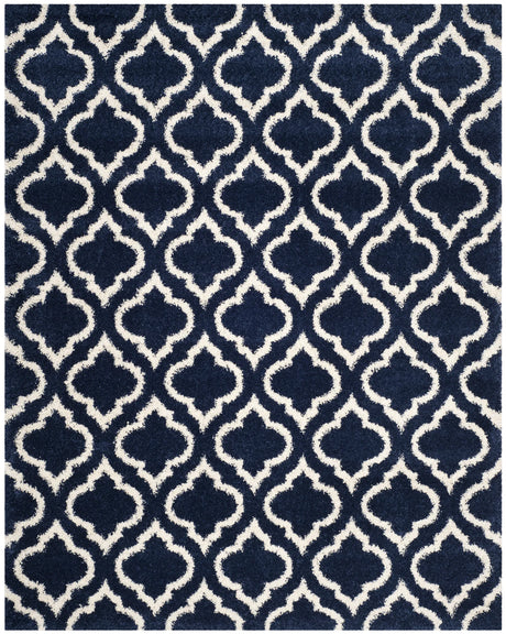 Safavieh Hudson Shag 10'-0" x 14'-0" Rug in Navy / Ivory
