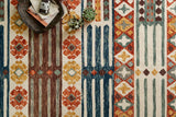Loloi Zharah Zr-08 Santa Fe Spice Rugs - styled aerial 2
