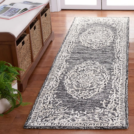 Safavieh Precious 2'-3" x 8'-0" Rug in Black / Ivory