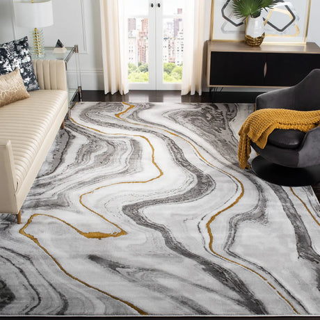 Safavieh Craft 10'-6" x 14'-0" Rug in Grey / Gold