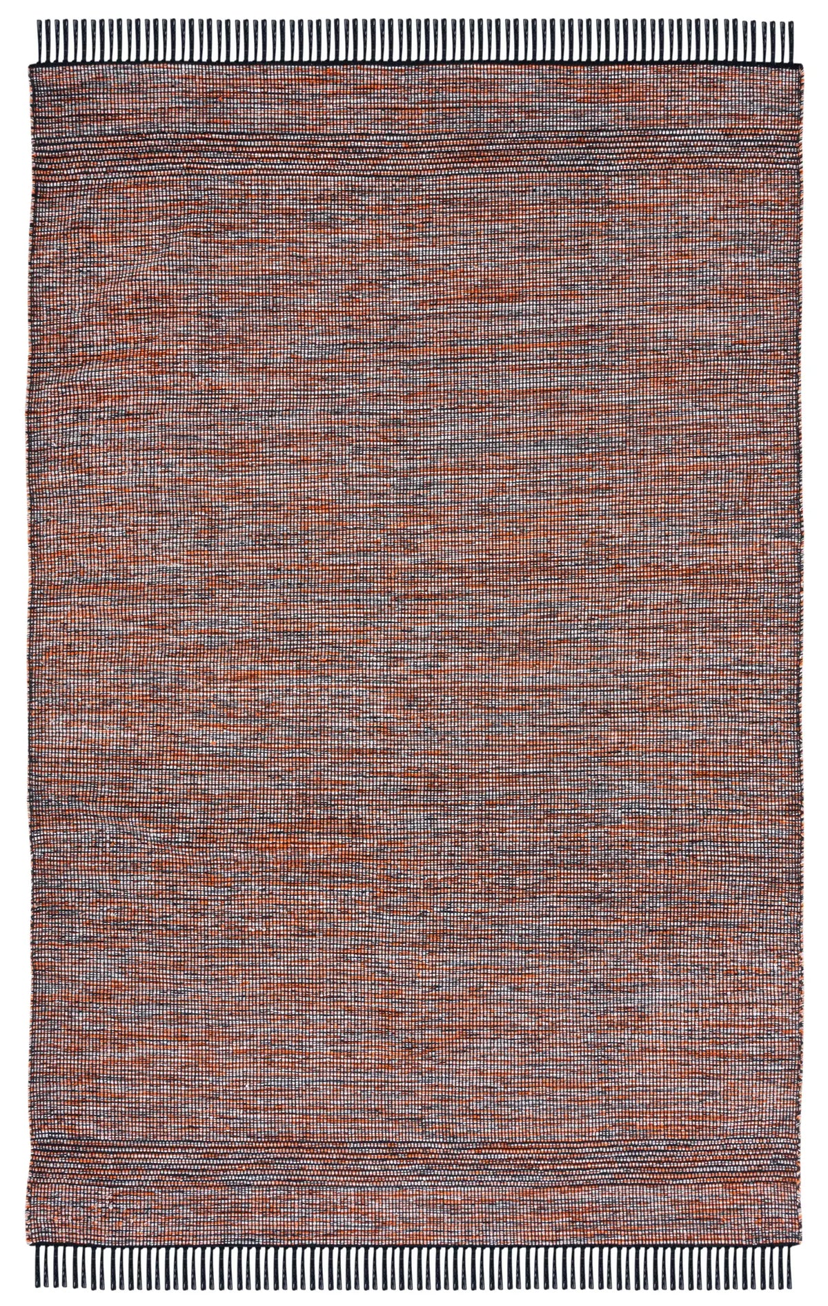 Safavieh Montauk 4'-0" x 6'-0" Rug in Orange / Black