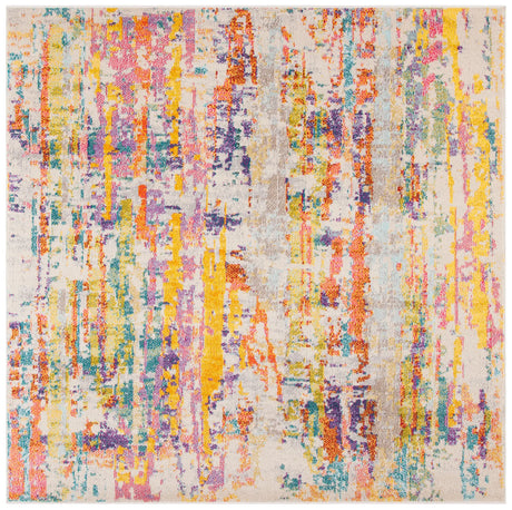 Safavieh Madison 200 6'-7" x 6'-7" Rug in Beige / Yellow