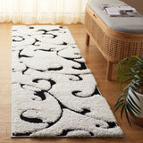 Safavieh Florida Shag 2'-3" x 8'-0" Rug in Ivory / Black