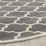 Safavieh Chatham 5'-0" x 5'-0" Rug in Dark Grey / Ivory