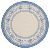 Safavieh Courtyard 5'-3" x 5'-3" Rug in Natural / Blue