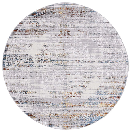 Safavieh Amelia 6'-7" x 6'-7" Rug in Grey / Blue Gold
