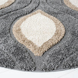 Safavieh Florida Shag 6'-7" x 6'-7" Rug in Grey / Ivory