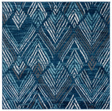 Safavieh Amsterdam 6'-7" x 6'-7" Rug in Navy / Aqua