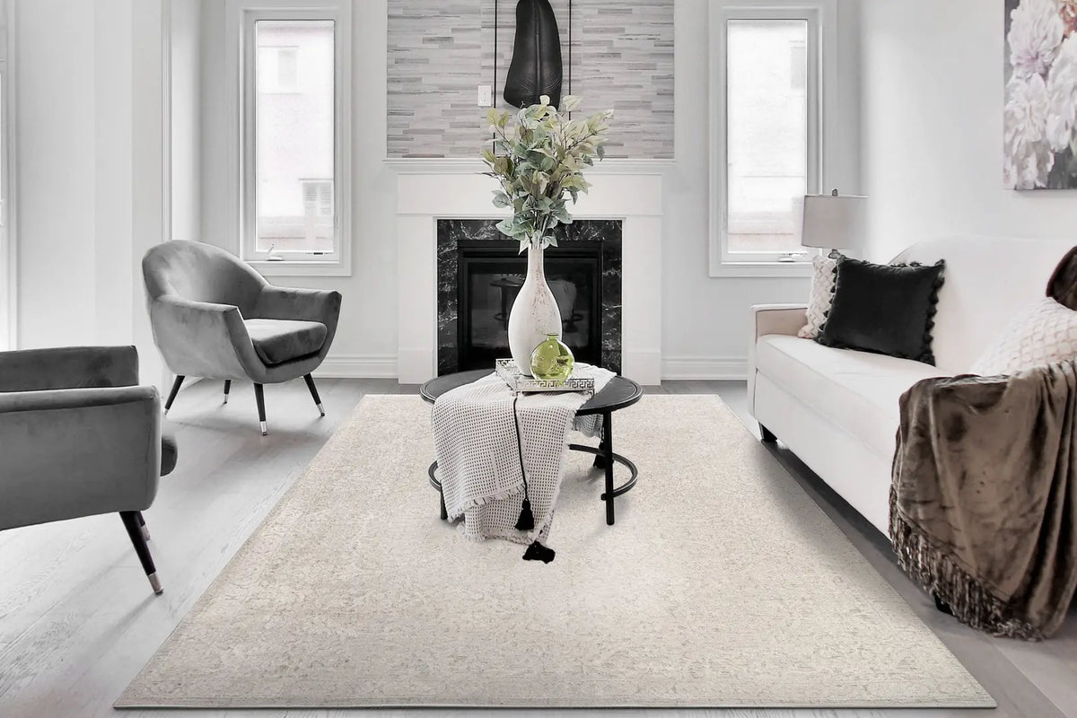 Dynamic Rugs Hamilton 10603 Power Loomed Traditional Cream Rug - Room