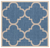 Safavieh Courtyard 5'-3" x 5'-3" Rug in Blue / Beige