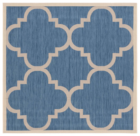 Safavieh Courtyard 5'-3" x 5'-3" Rug in Blue / Beige