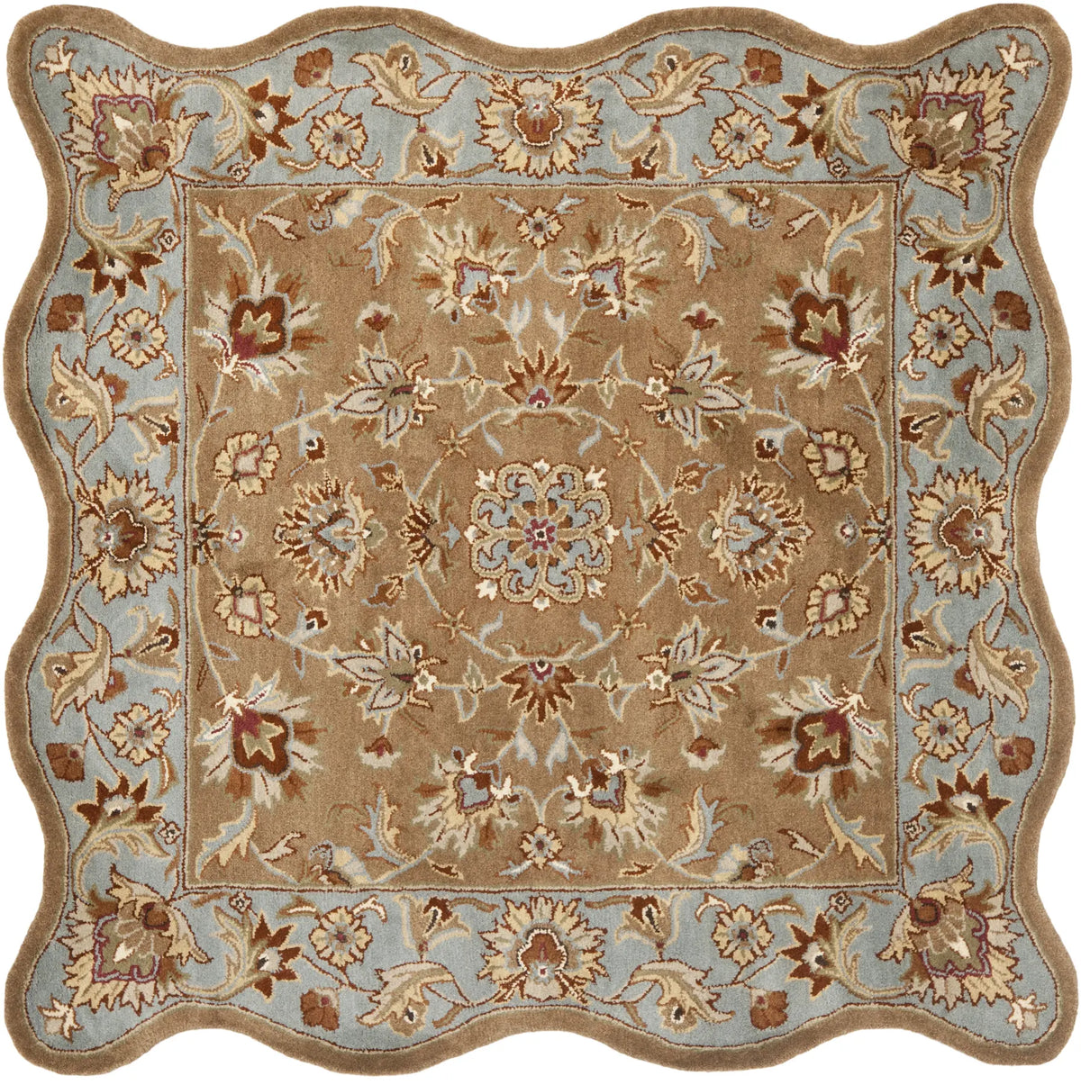 Safavieh Heritage 6'-0" x 6'-0" Rug in Beige / Blue
