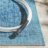Safavieh Courtyard 4'-0" x 5'-7" Rug in Navy / Aqua