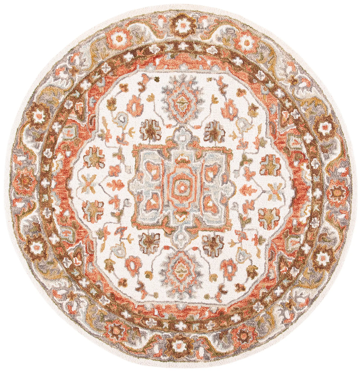Safavieh Trace 6'-0" x 6'-0" Rug in Ivory / Red