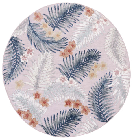 Safavieh Cabana 6'-5" x 6'-5" Rug in Pink / Grey