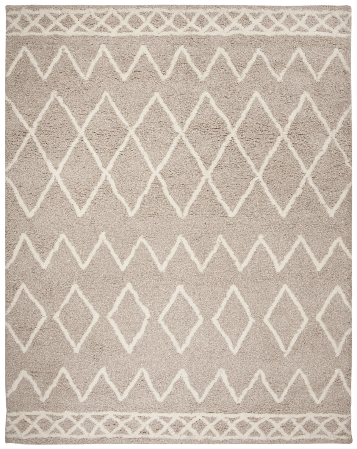 Safavieh Equinox Shag 8'-0" x 10'-0" Rug in Beige / Ivory