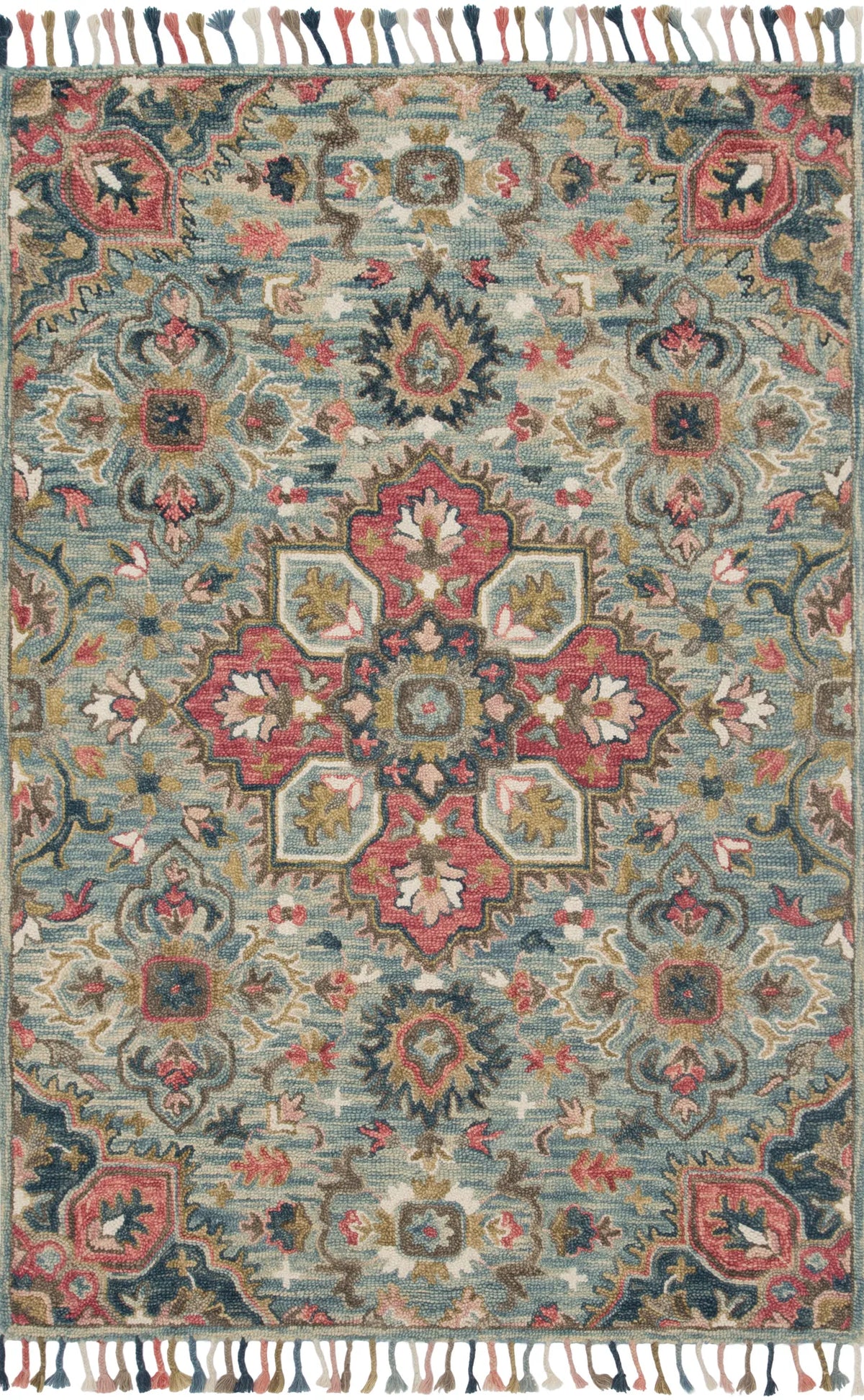 Loloi Zharah Zr-13 Light Blue / Multi Rugs - main flat