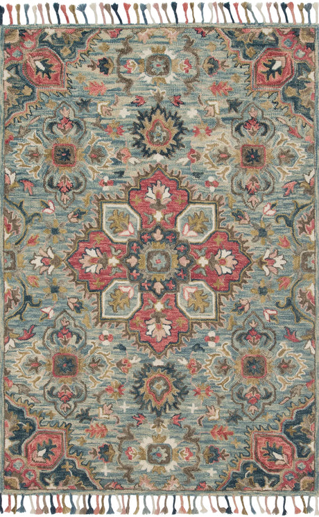 Loloi Zharah Zr-13 Light Blue / Multi Rugs - main flat