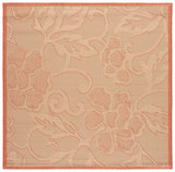 Safavieh Courtyard 6'-7" x 6'-7" Rug in Natural / Terra