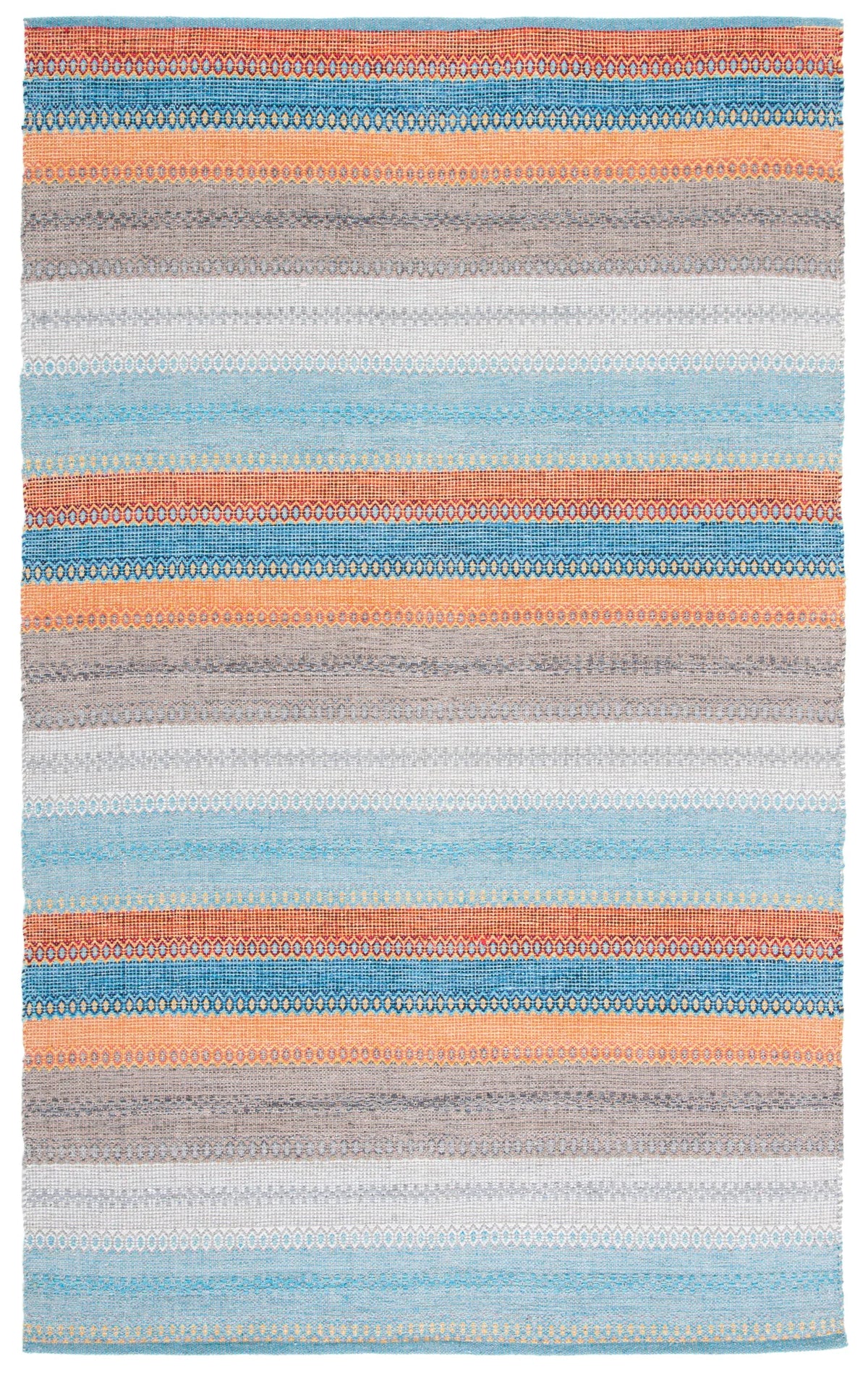 Safavieh Montauk 4'-0" x 6'-0" Rug in Grey / Orange