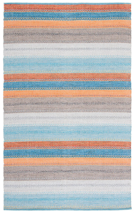 Safavieh Montauk 4'-0" x 6'-0" Rug in Grey / Orange