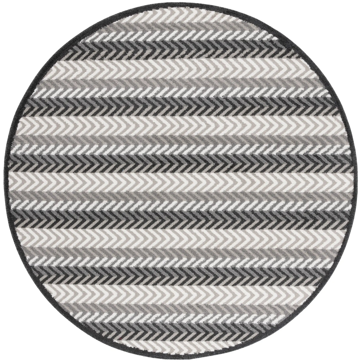 Safavieh Pyramid 6'-7" x 6'-7" Rug in Grey / Ivory Black