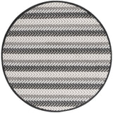 Safavieh Pyramid 6'-7" x 6'-7" Rug in Grey / Ivory Black