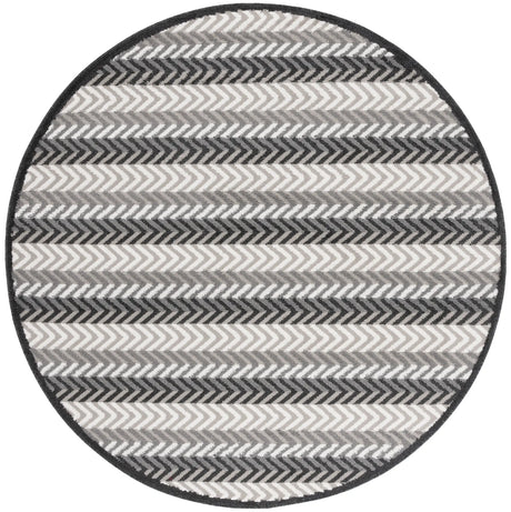 Safavieh Pyramid 6'-7" x 6'-7" Rug in Grey / Ivory Black