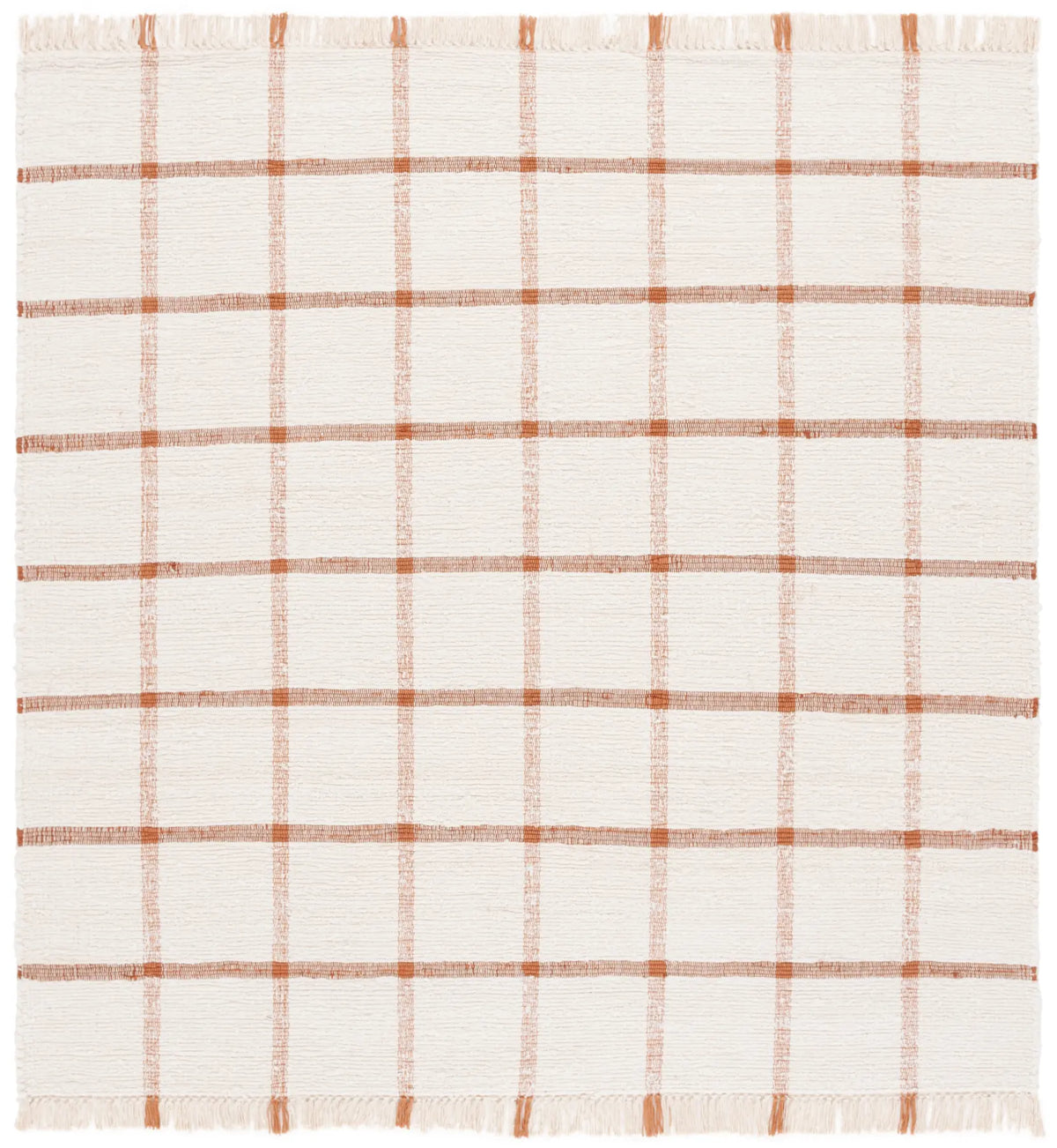 Safavieh Montauk 6'-0" x 6'-0" Rug in Ivory / Rust