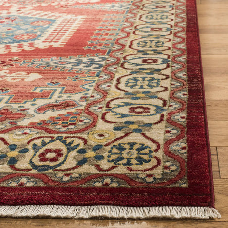 Safavieh Kashan 5'-1" x 7'-5" Rug in Red / Ivory