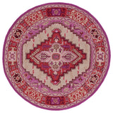 Safavieh Bellagio 5'-0" x 5'-0" Rug in Red Pink / Ivory