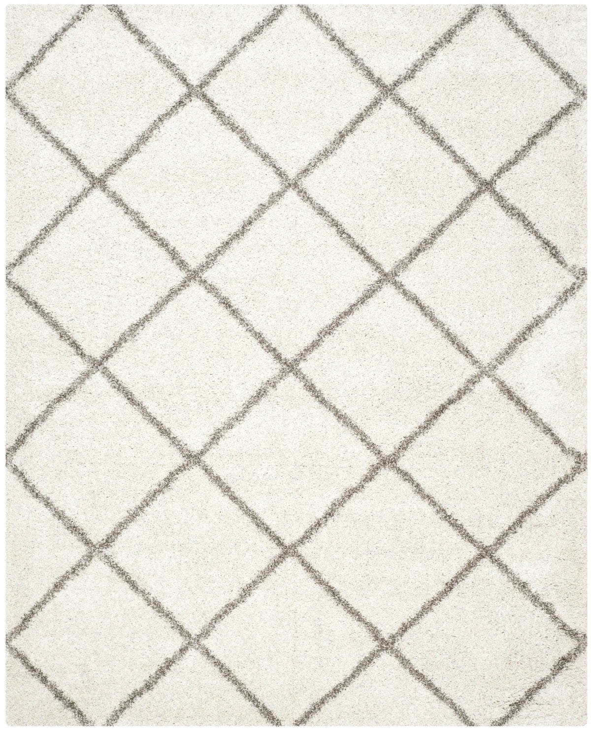 Safavieh Hudson Shag 10'-0" x 14'-0" Rug in Ivory / Grey
