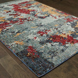 Oriental Weavers Sphinx Evolution 8036C Blue/Red Rugs - angle detail