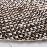 Safavieh Natura 6'-0" x 6'-0" Rug in Black / Ivory