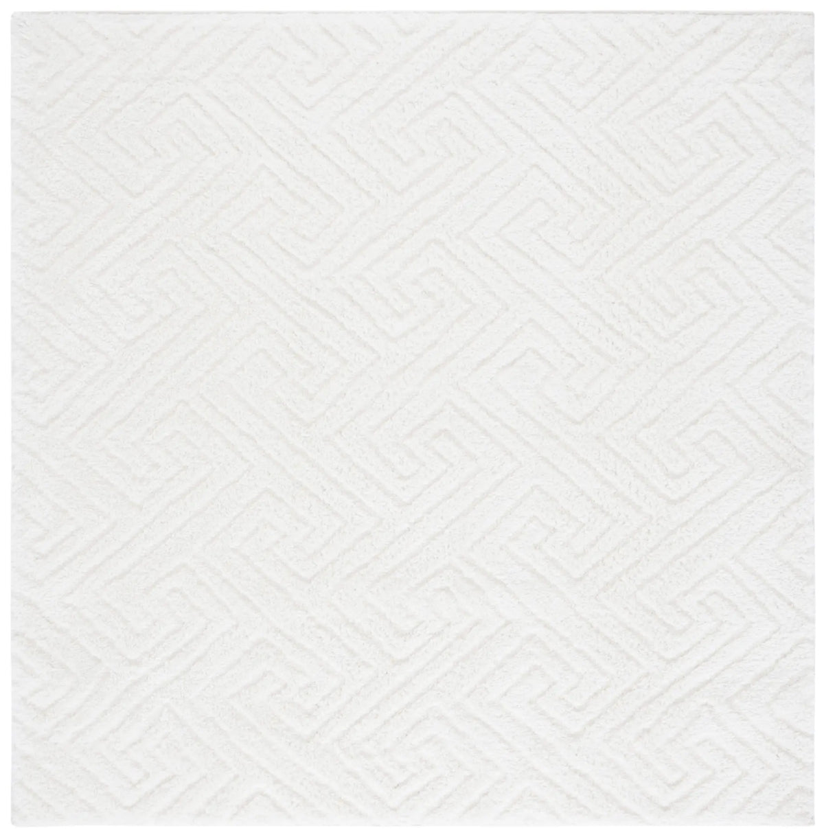 Safavieh Tahoe Shag 6'-7" x 6'-7" Rug in White