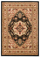 Safavieh Lyndhurst 4'-0" x 6'-0" Rug in Black / Beige