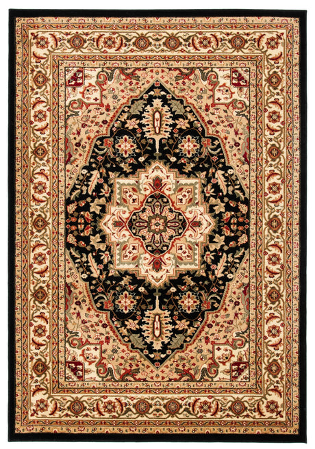 Safavieh Lyndhurst 4'-0" x 6'-0" Rug in Black / Beige