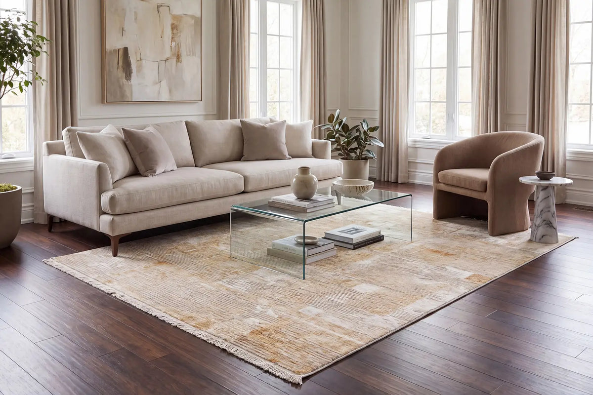 Dynamic Rugs Hudson 1454 Gold Rug - Room