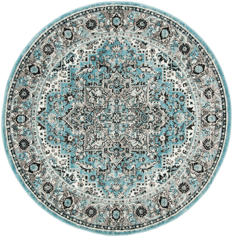 Safavieh Skyler 6'-7" x 6'-7" Rug in Blue / Ivory